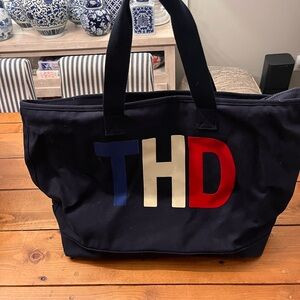 Tommy Hilfiger Denim Blue Canvas Tote Bag